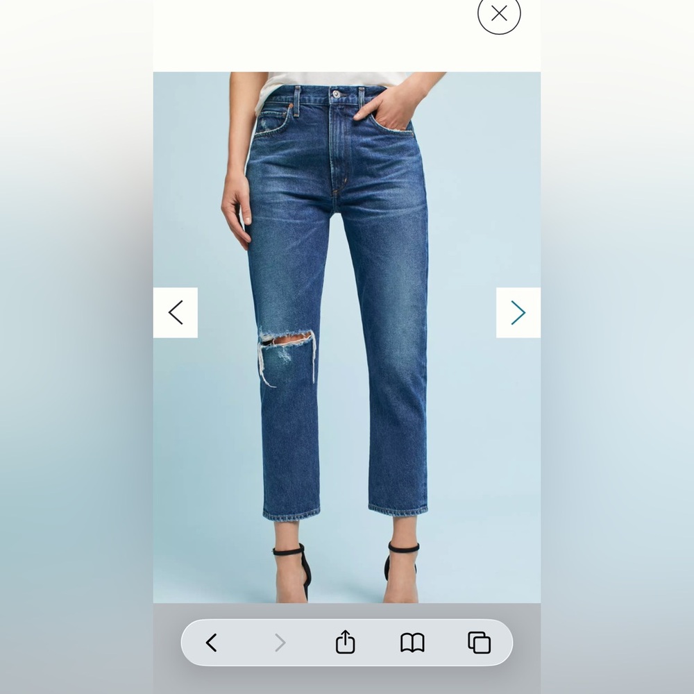 Citizens Of Humanity Blue Straight Leg Jeans